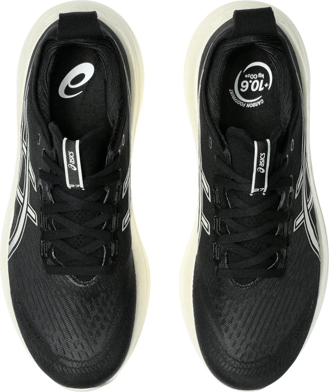 Asics Gel Nimbus 27 WIDE FIT Mens Running Shoes - Black