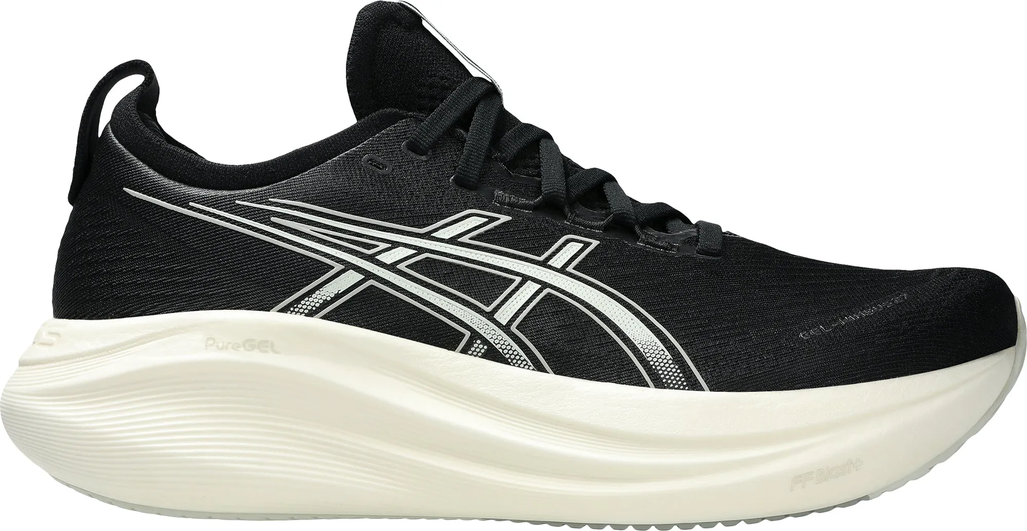 Asics Gel Nimbus 27 WIDE FIT Mens Running Shoes - Black