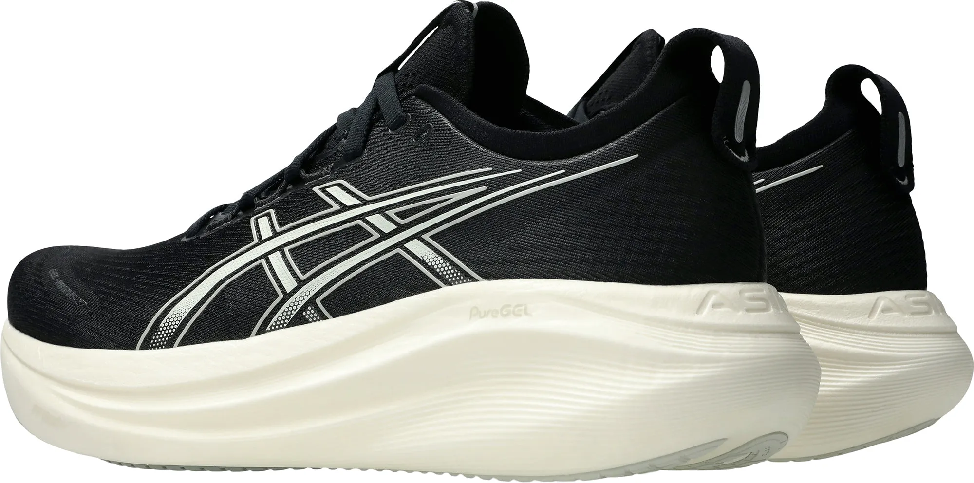 Asics Gel Nimbus 27 WIDE FIT Mens Running Shoes - Black