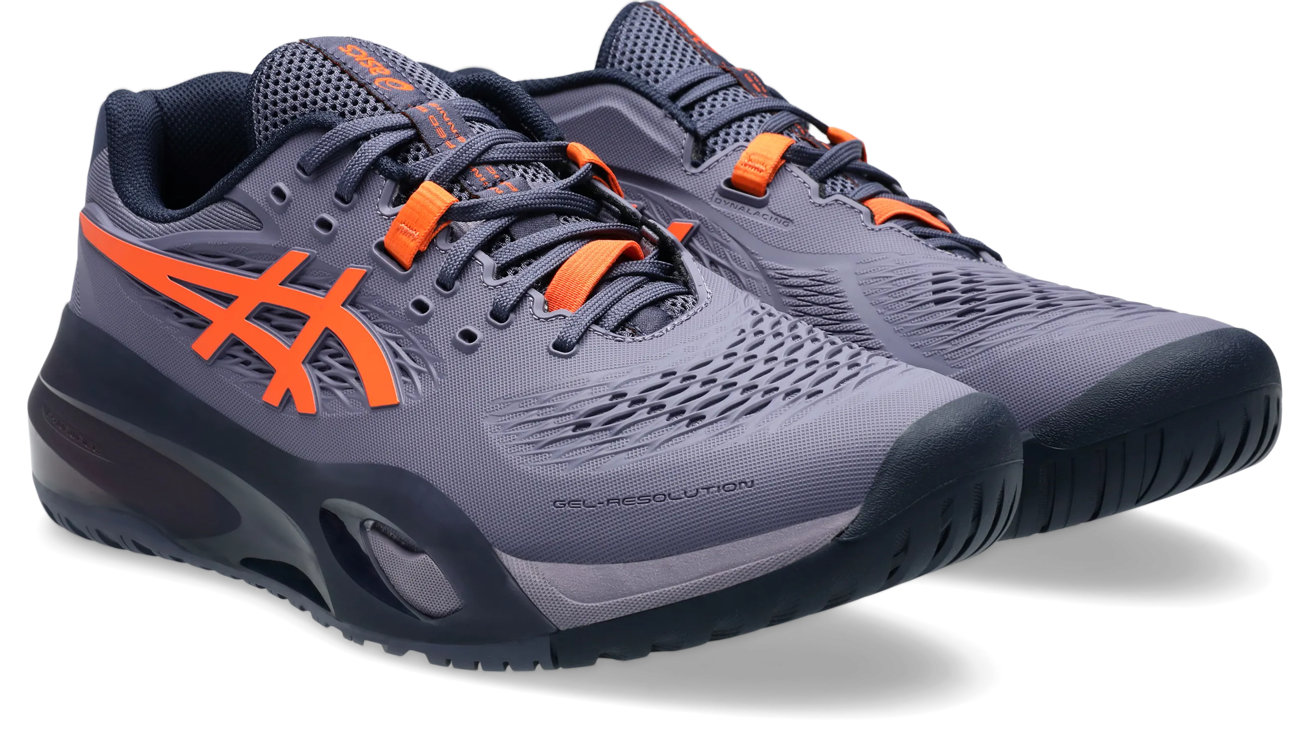 Asics Gel-Resolution X Mens Wide (2E) Greyish Purple/Nova Orange