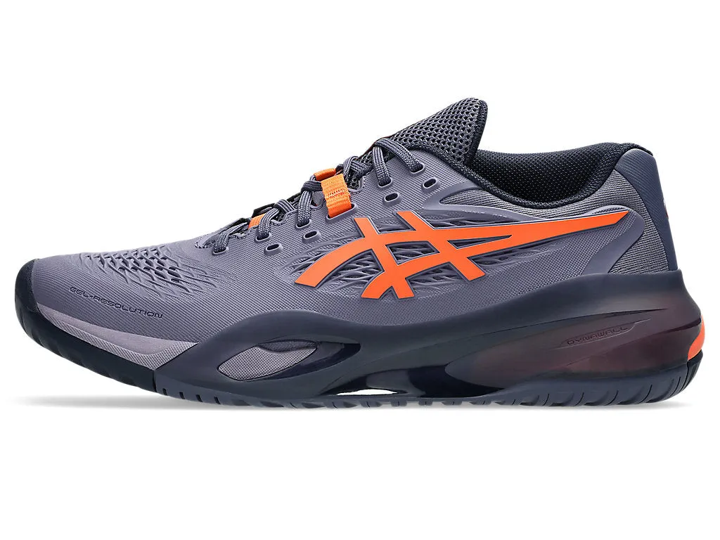Asics Men's GEL-RESOLUTION X Tennis Shoes in Greyish Purple/Nova Orange