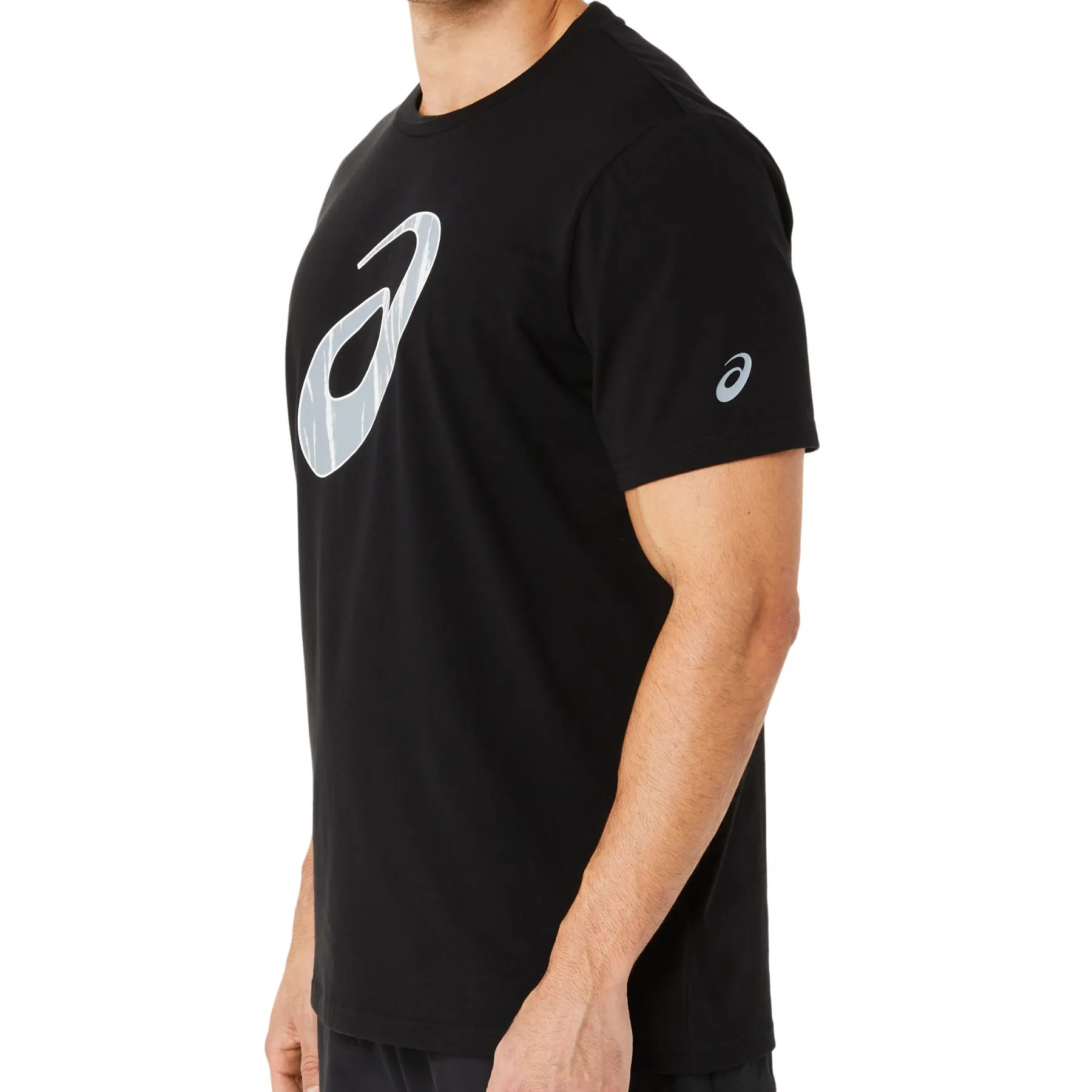 Asics Seasonal Logo Graphic Short Sleeve  Men Tennis Top - Performance Black