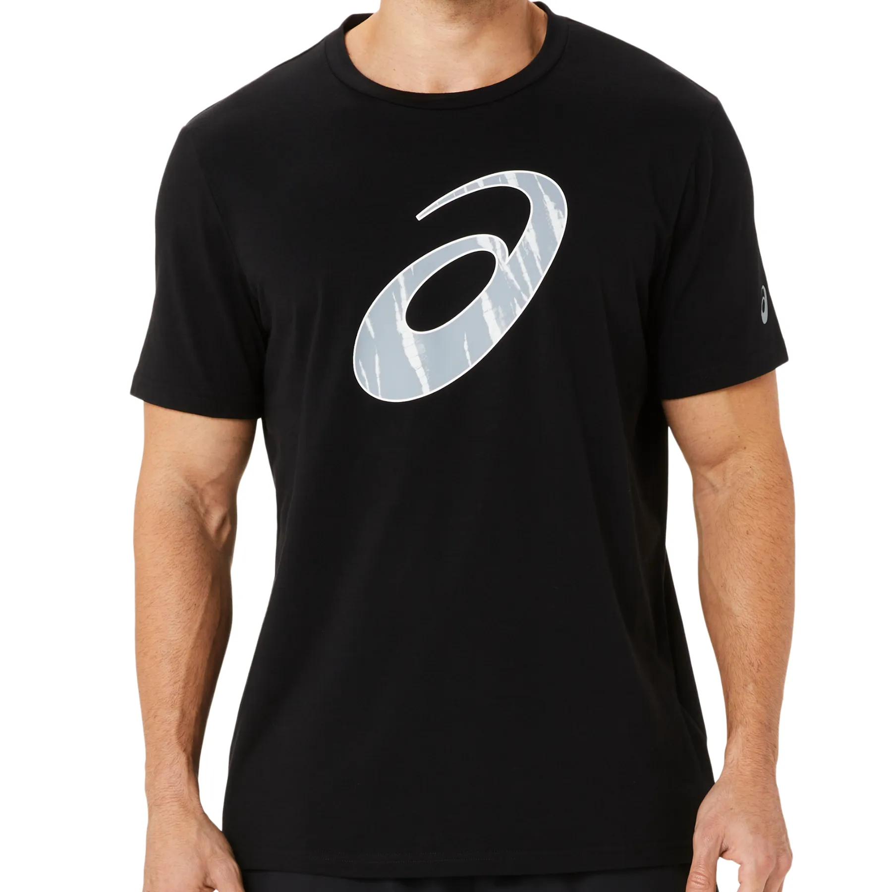 Asics Seasonal Logo Graphic Short Sleeve  Men Tennis Top - Performance Black