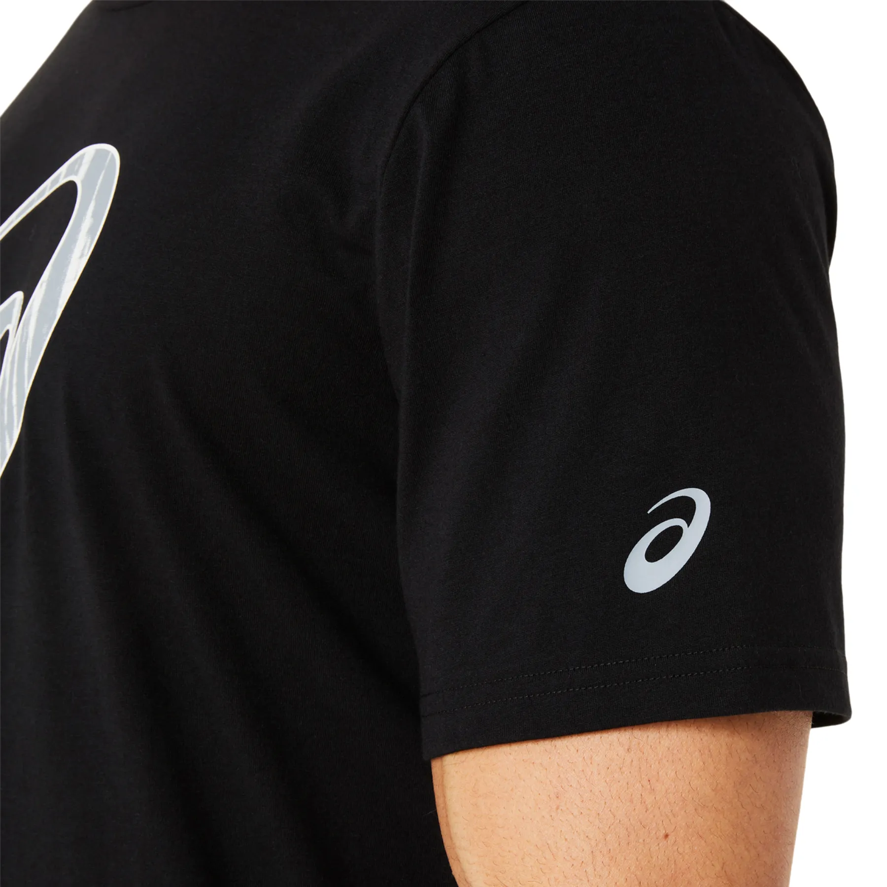 Asics Seasonal Logo Graphic Short Sleeve  Men Tennis Top - Performance Black