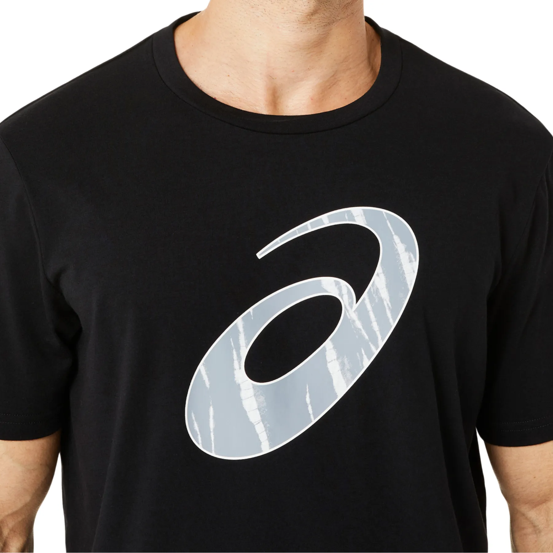 Asics Seasonal Logo Graphic Short Sleeve  Men Tennis Top - Performance Black