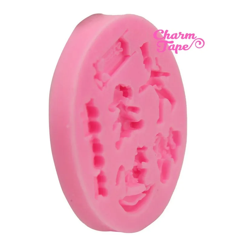 Baby Shower Theme Food Graded Silicone Mold for Cake, Fondant, Cake Decorating Supplies 6 cavity H1752