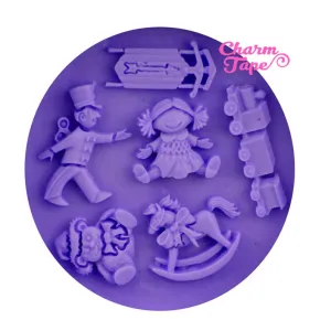 Baby Shower Theme Food Graded Silicone Mold for Cake, Fondant, Cake Decorating Supplies 6 cavity H1752