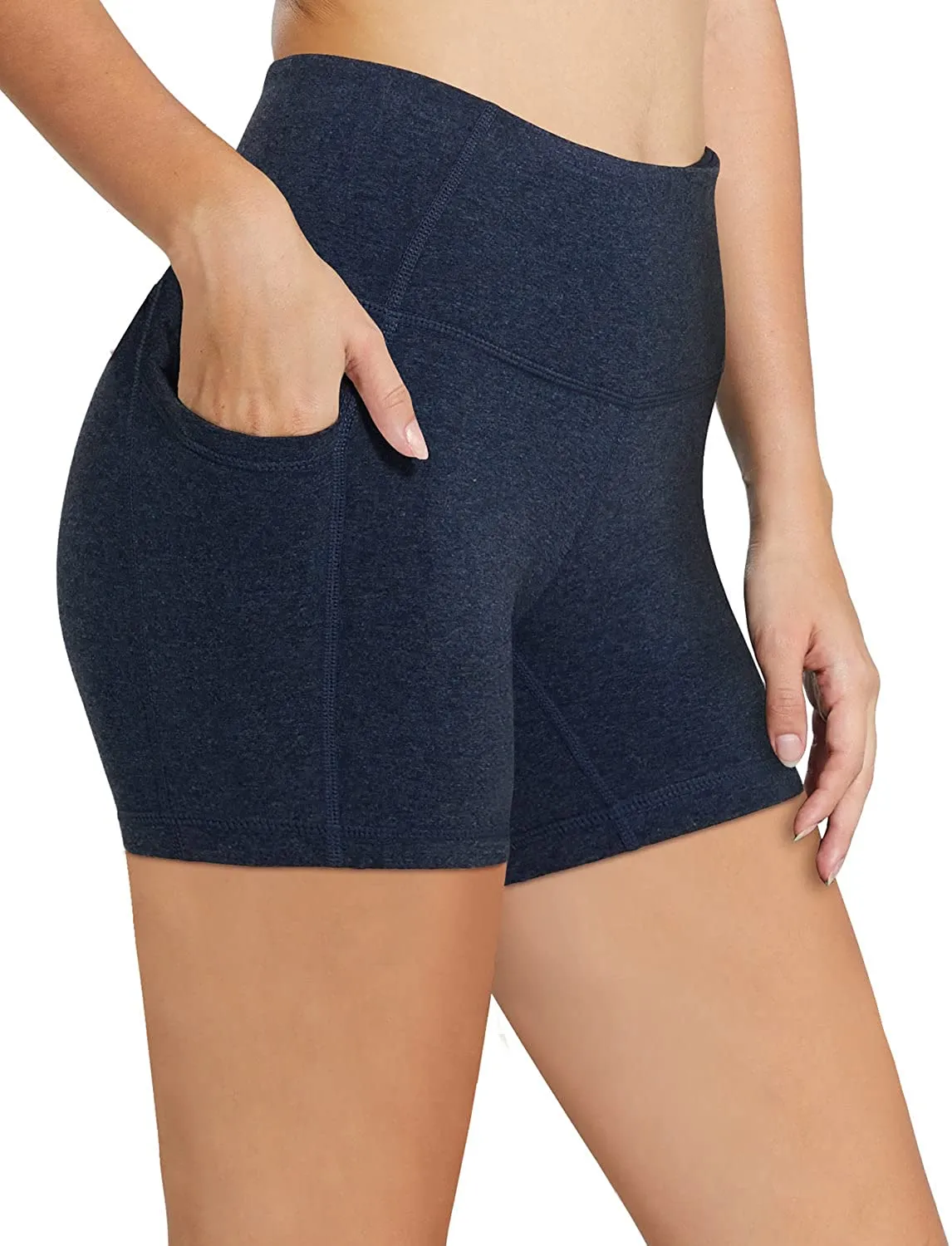 BALEAF Women's 8"/ 7"/ 5" High Waist Biker Shorts Workout Yoga Running Gym Compression Spandex Shorts Side Pockets