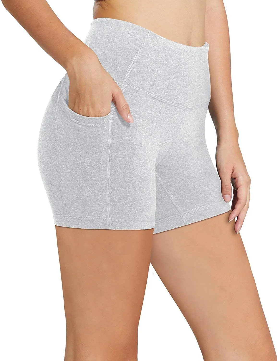BALEAF Women's 8"/ 7"/ 5" High Waist Biker Shorts Workout Yoga Running Gym Compression Spandex Shorts Side Pockets
