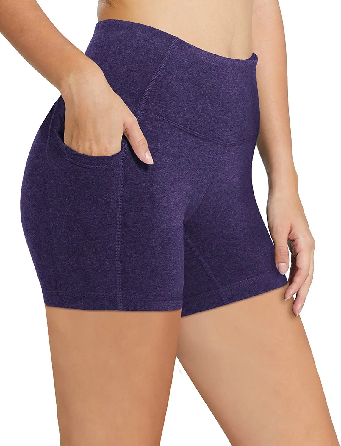 BALEAF Women's 8"/ 7"/ 5" High Waist Biker Shorts Workout Yoga Running Gym Compression Spandex Shorts Side Pockets