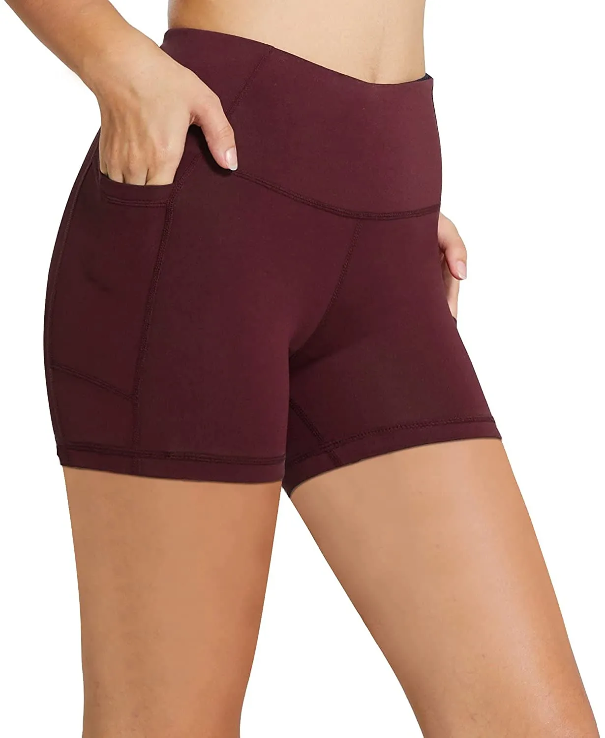 BALEAF Women's 8"/ 7"/ 5" High Waist Biker Shorts Workout Yoga Running Gym Compression Spandex Shorts Side Pockets