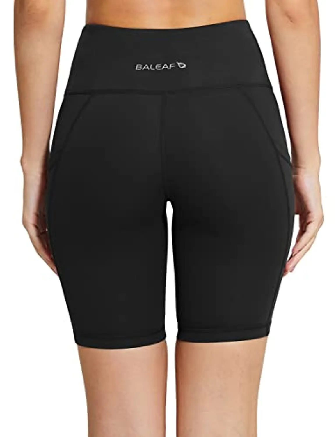 BALEAF Women's 8"/ 7"/ 5" High Waist Biker Shorts Workout Yoga Running Gym Compression Spandex Shorts Side Pockets