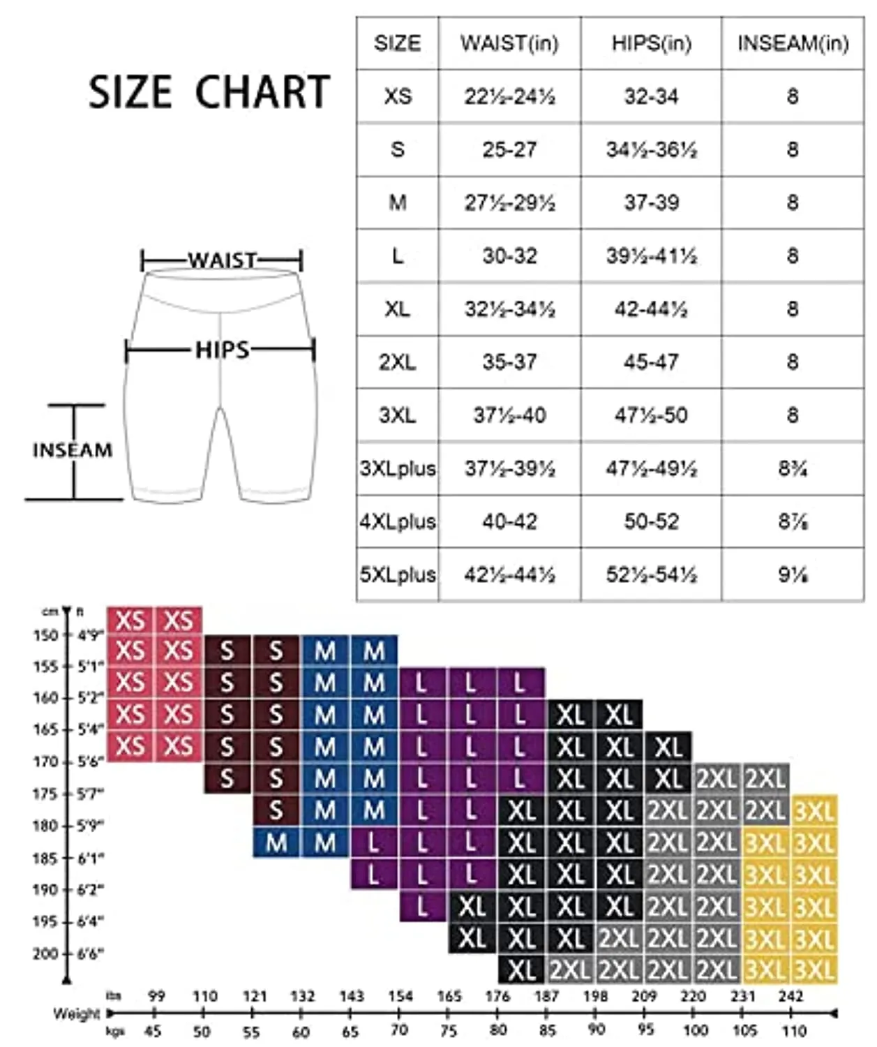 BALEAF Women's 8"/ 7"/ 5" High Waist Biker Shorts Workout Yoga Running Gym Compression Spandex Shorts Side Pockets