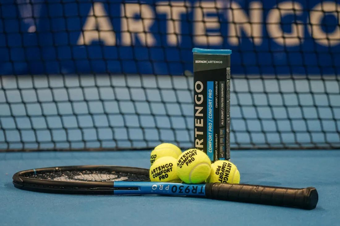 Balle de tennis polyvalente - ARTENGO Comfort Pro * 4 JAUNE