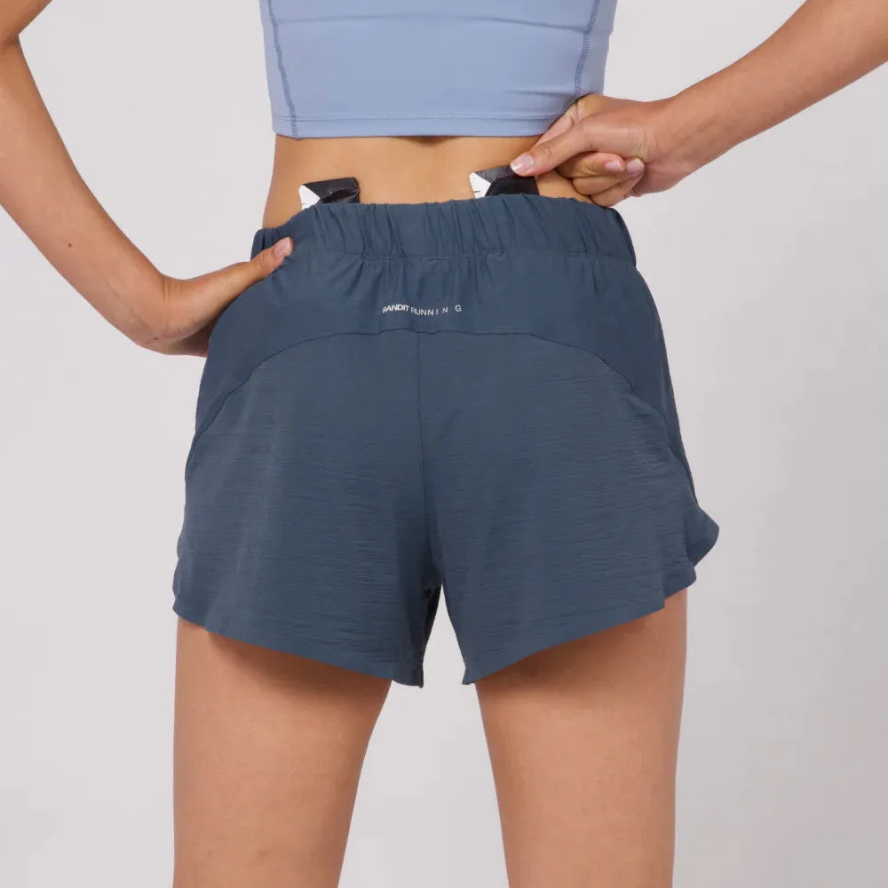 Bandit Running Litewave 4" Women's Rush Short - Storm Grey
