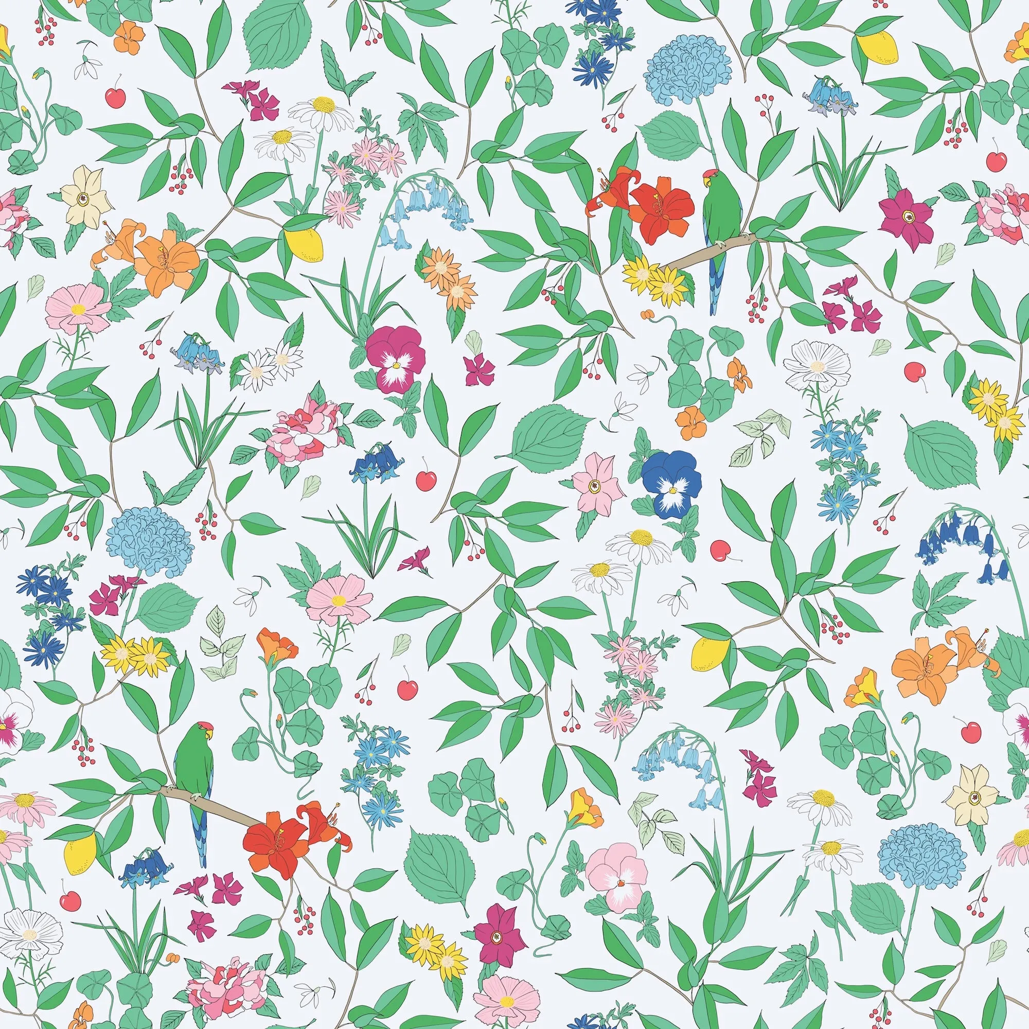 Birdie Dress in Multi Wildflower