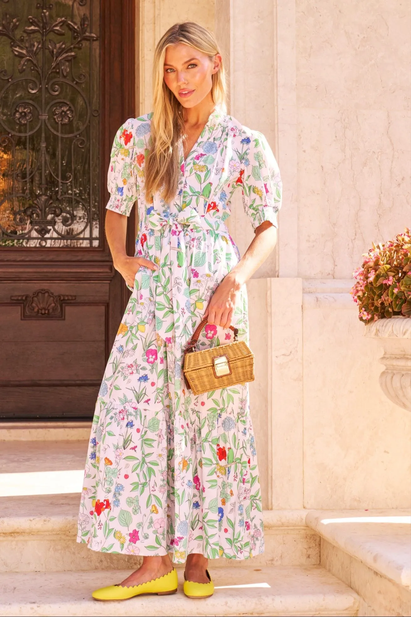 Birdie Dress in Multi Wildflower