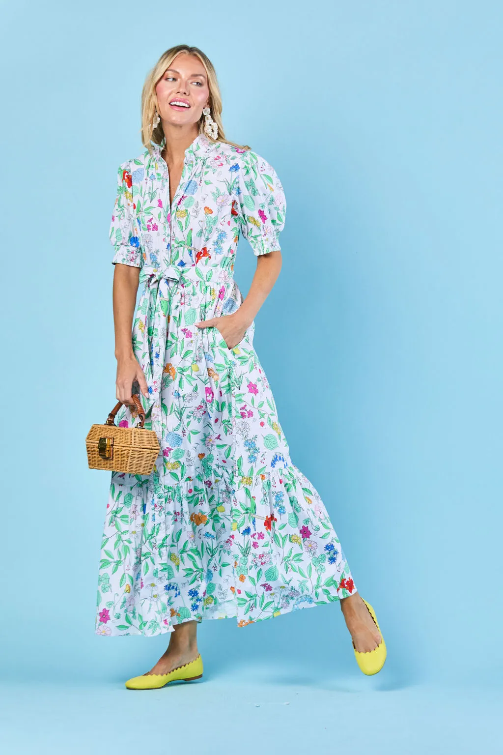 Birdie Dress in Multi Wildflower