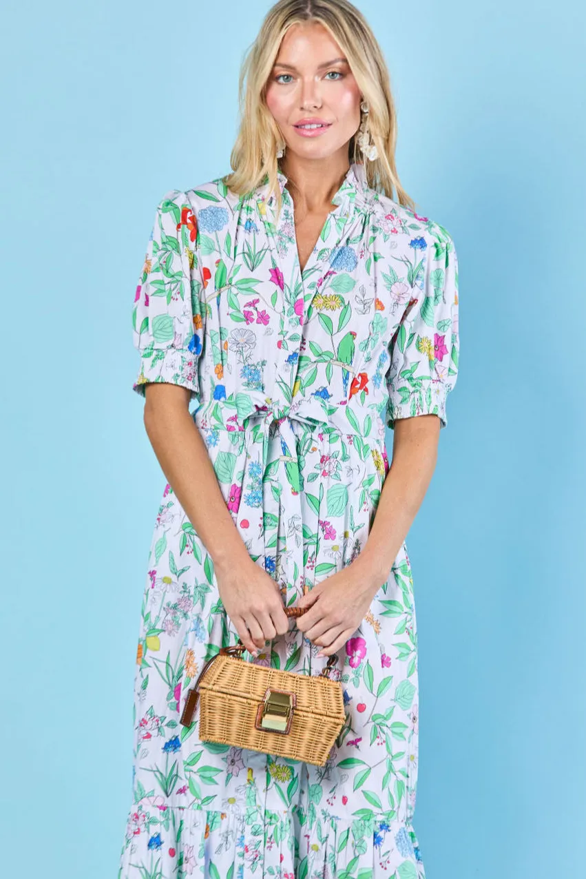 Birdie Dress in Multi Wildflower