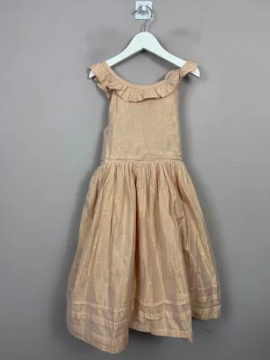 Boden Apricot Sparkle Dress 7-8y (Gold label)