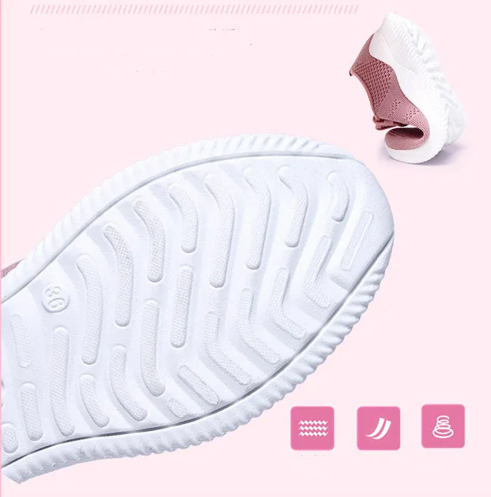 Breathable and Lightweight Minimalist Slip-On Sneakers for Women