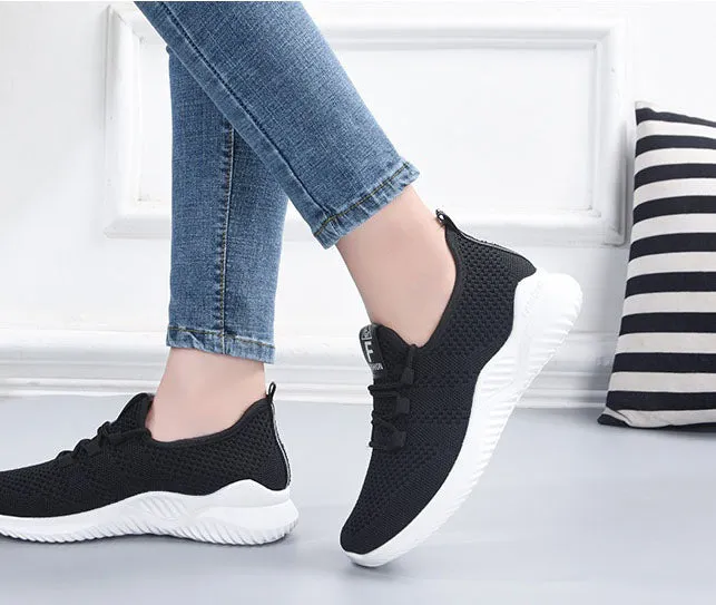 Breathable and Lightweight Minimalist Slip-On Sneakers for Women