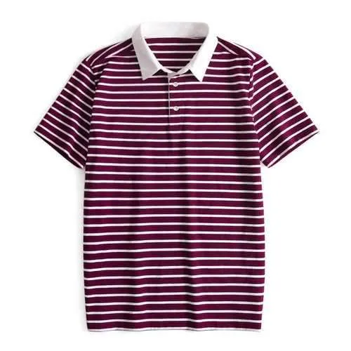 Breathable Business Casual Striped Golf Shirt