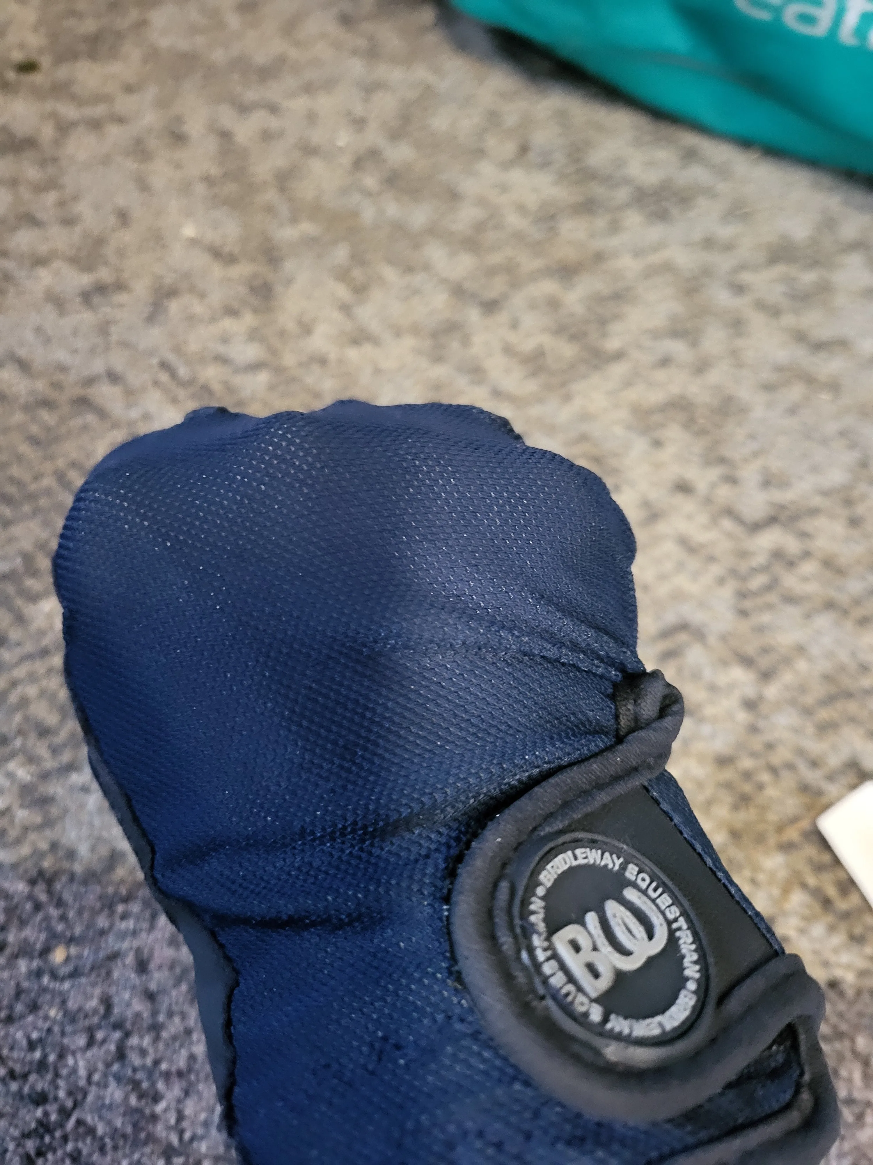 Bridleway Summer mesh breathable riding gloves in Navy Blue Size Medium