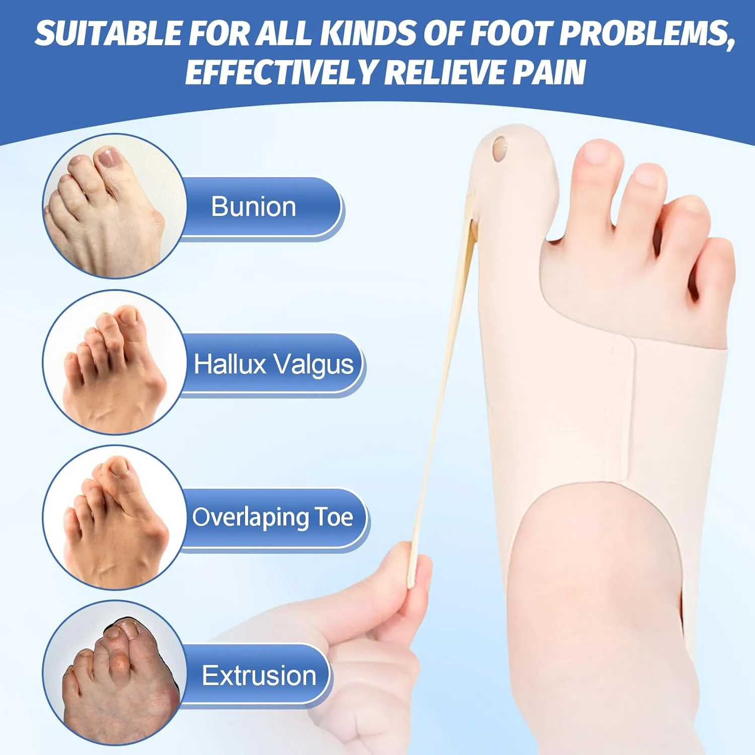 Bunion Corrector Hallux Valgus Socks Right Size(40-44)