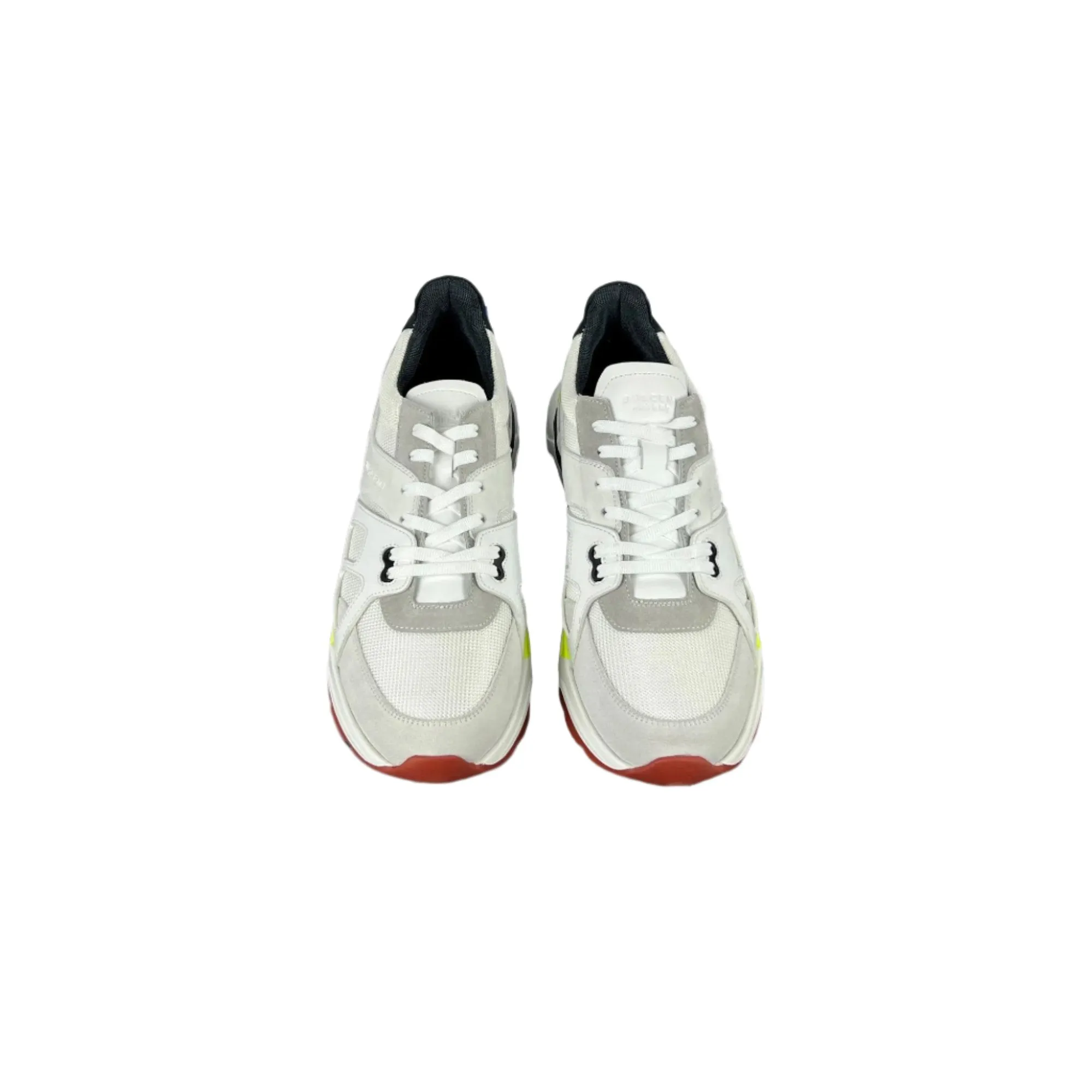 Buscemi Men's B Runner White Leather Sneakers SAMPLE