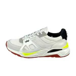 Buscemi Men's B Runner White Leather Sneakers SAMPLE
