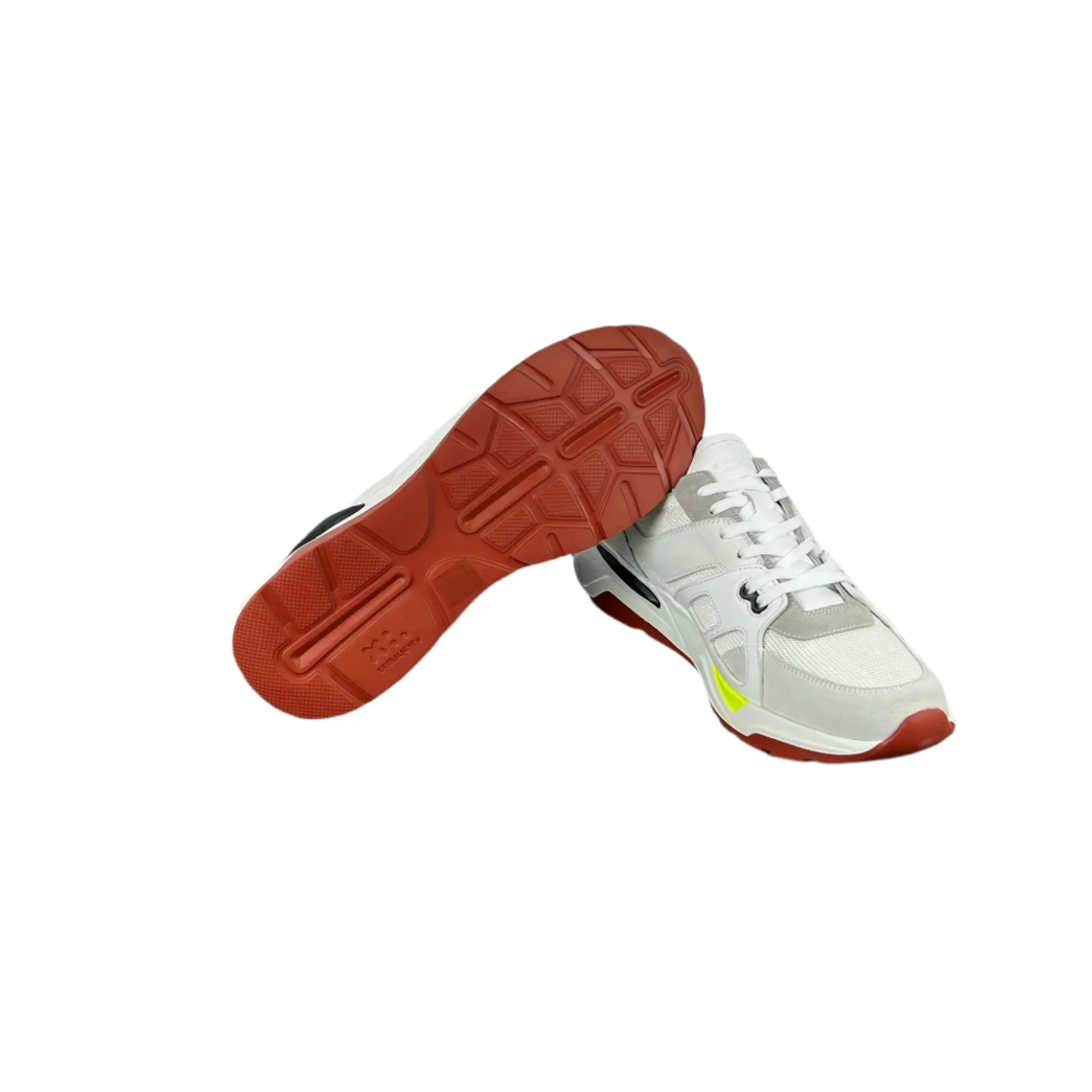 Buscemi Men's B Runner White Leather Sneakers SAMPLE