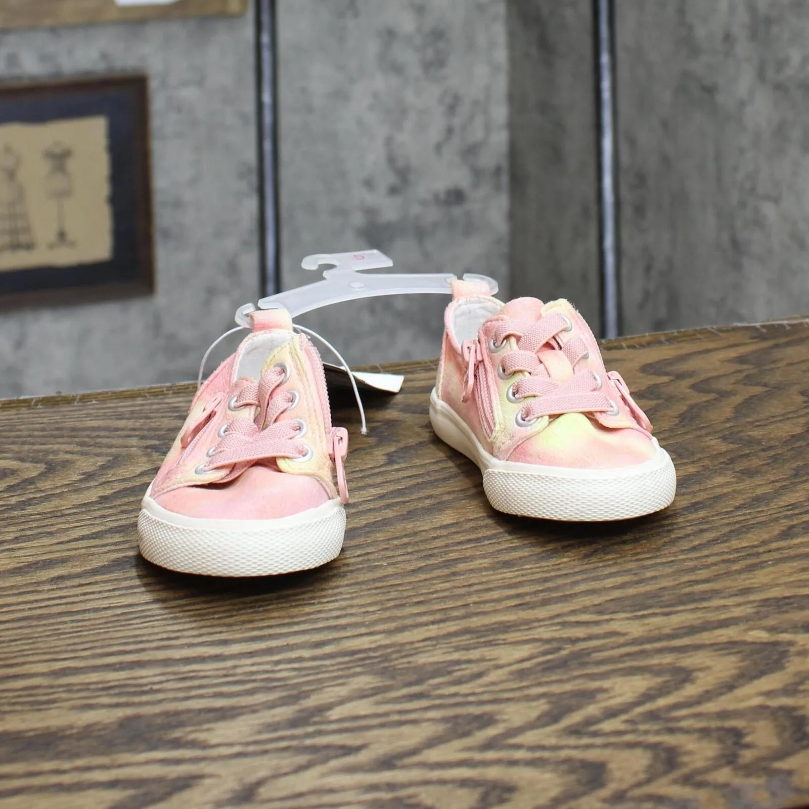 Cat & Jack Toddler Girls Luka Tie-Dye Double Zipper Sneakers 87834400 Pink 5T