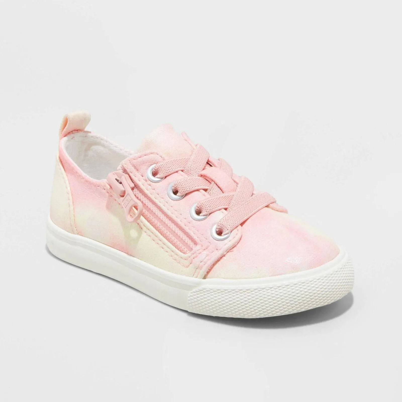 Cat & Jack Toddler Girls Luka Tie-Dye Double Zipper Sneakers 87834400 Pink 5T