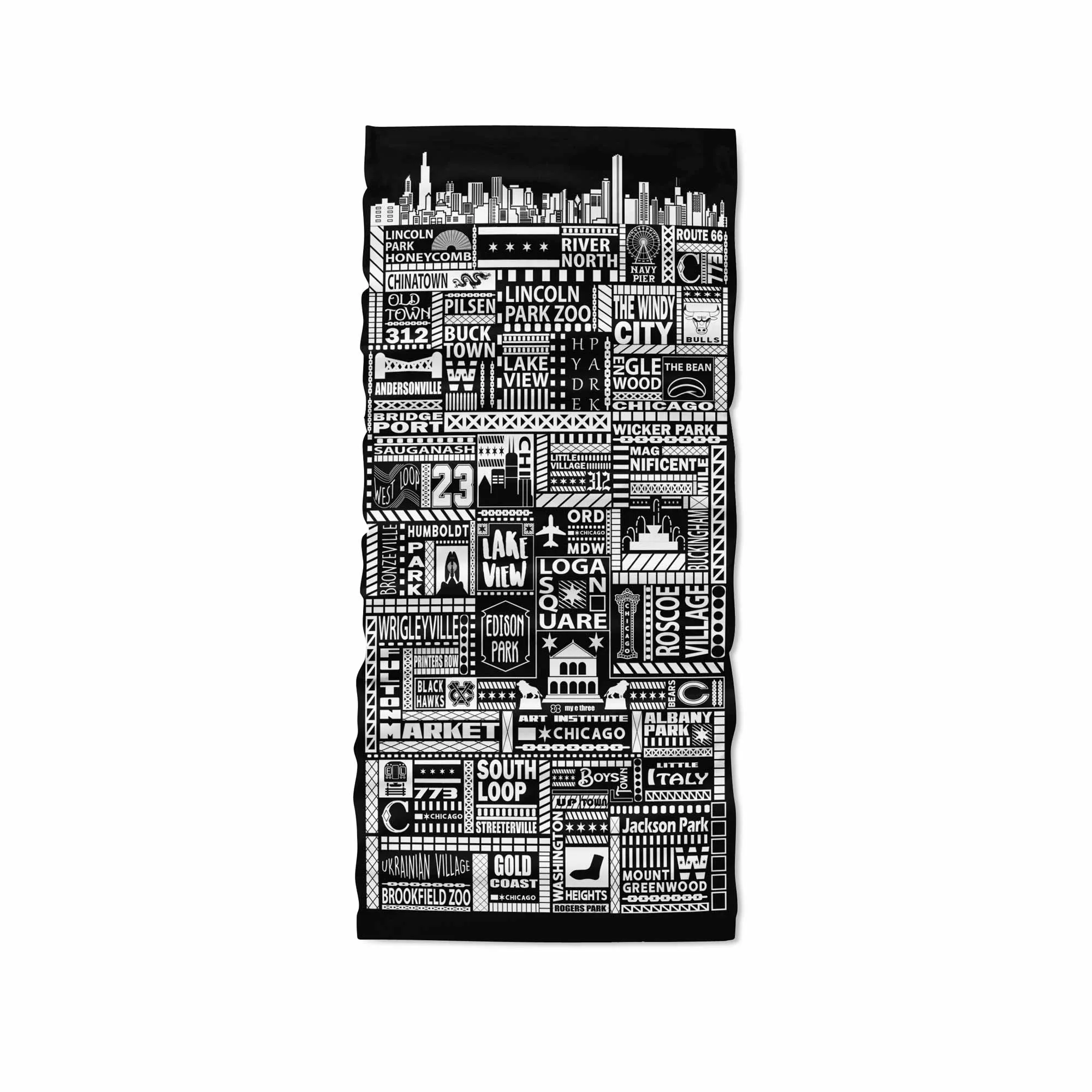 Chi-Towns Black Neck Gaiter