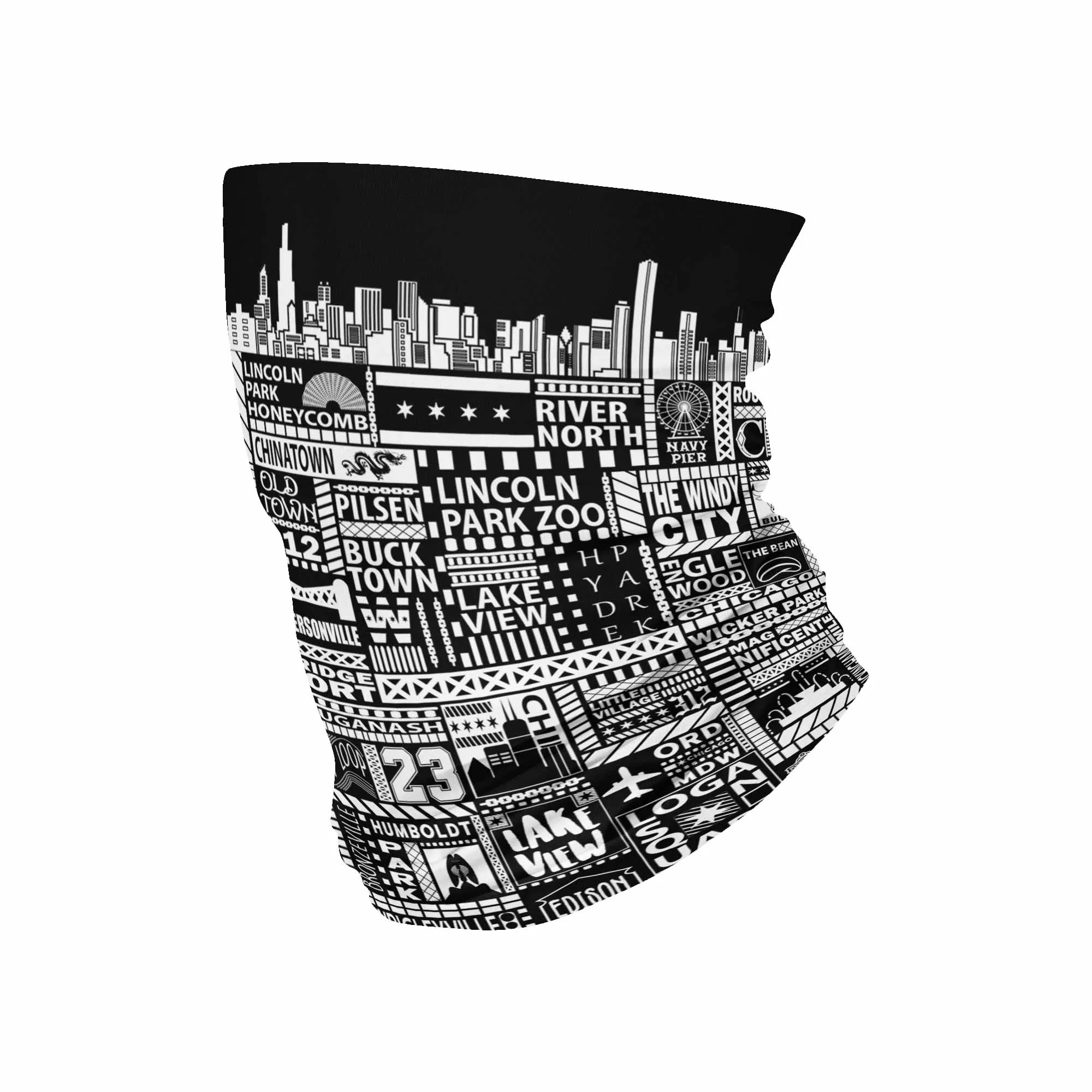 Chi-Towns Black Neck Gaiter