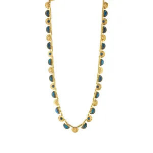 Cleopatra Riviere Necklace, 17" 2" - Blue Labradorite