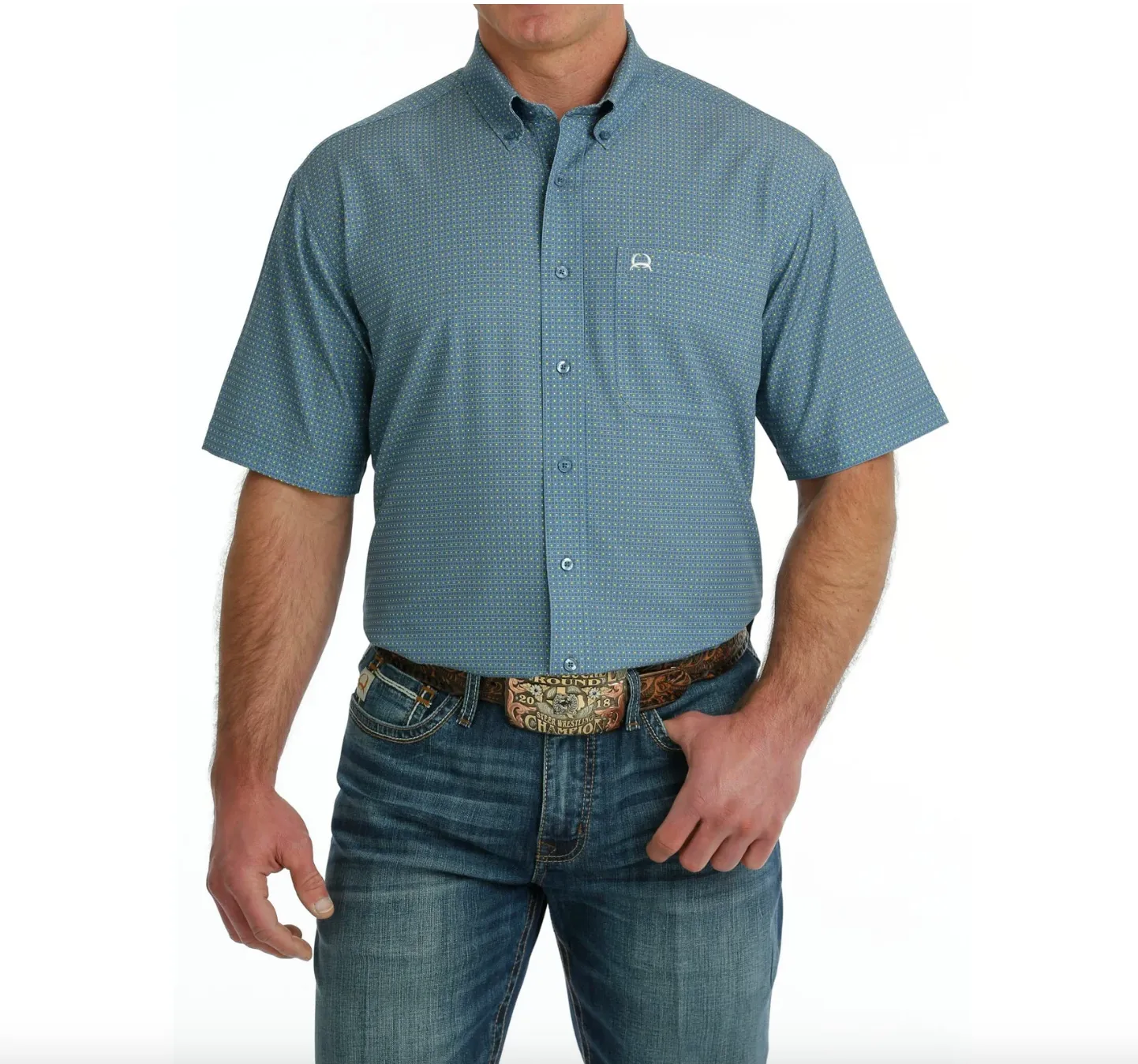 CLMTW1704132 Mens Cinch L/S Shirt Modern Print