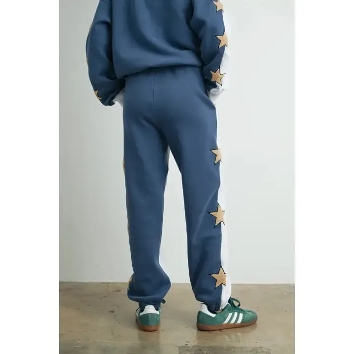 Color Block Sweatsuit with Star Detail