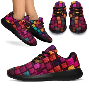 Colorful squares sport sneakers