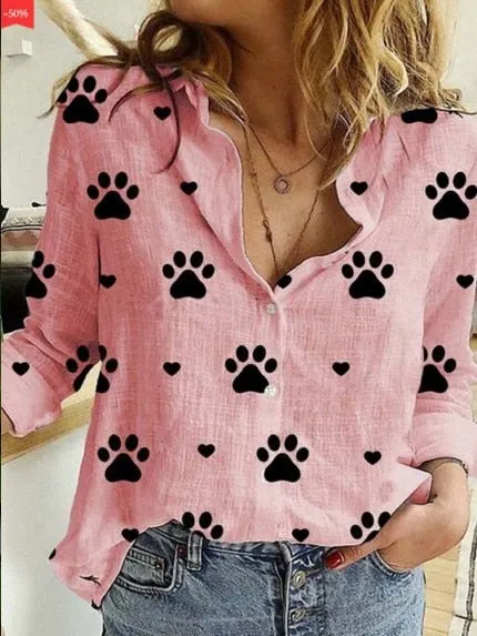 Cotton Linen Button Long Sleeve Shirt Plus sizes