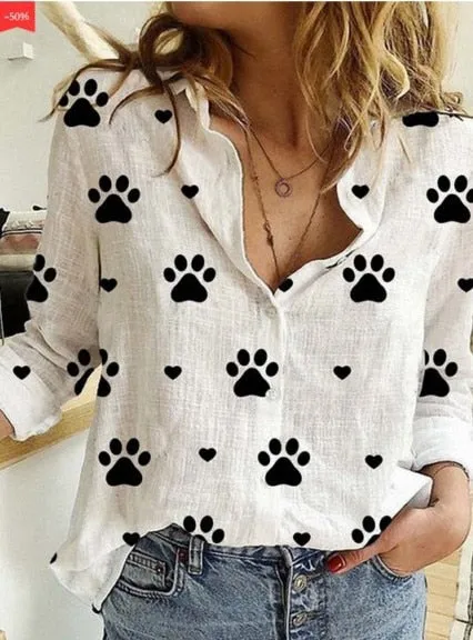 Cotton Linen Button Long Sleeve Shirt Plus sizes