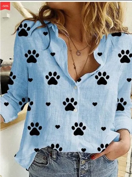 Cotton Linen Button Long Sleeve Shirt Plus sizes