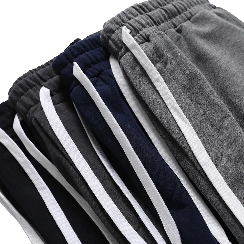 Cotton Straight Pants: Black Baggy Casual Sportswear Fitness Joggers for Autumn Gym Sweatpants