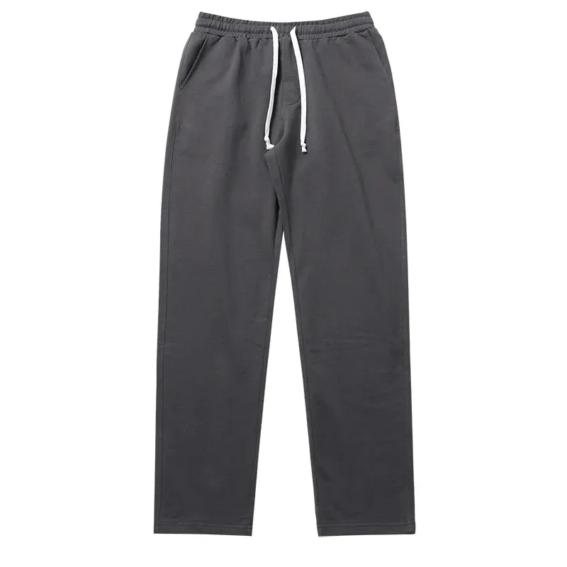Cotton Straight Pants: Black Baggy Casual Sportswear Fitness Joggers for Autumn Gym Sweatpants