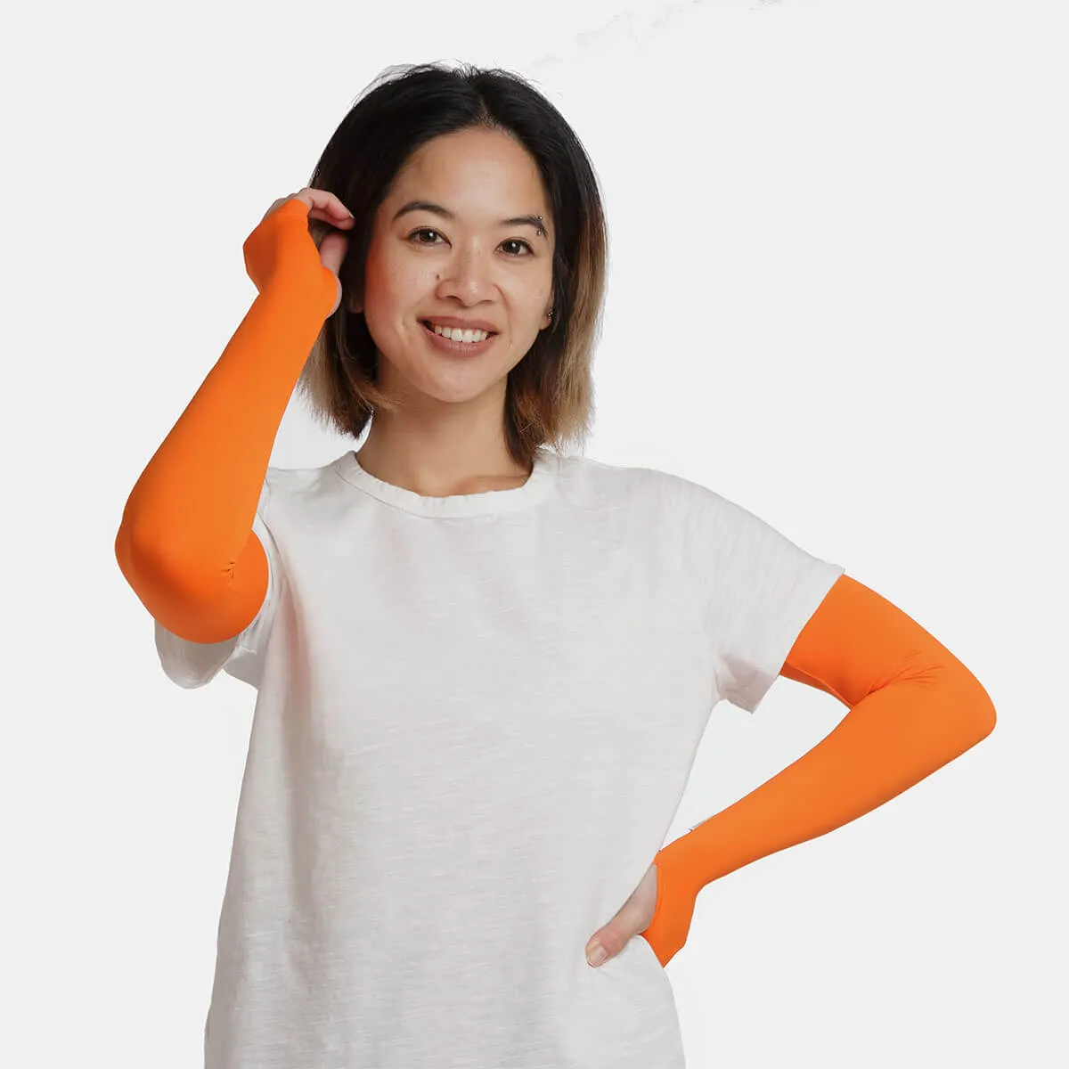 Crazy Orange Arm Sleeves - Adult