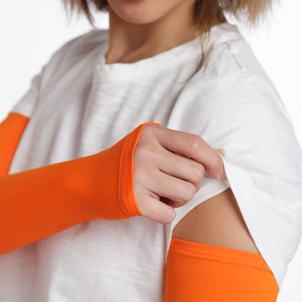 Crazy Orange Arm Sleeves - Adult