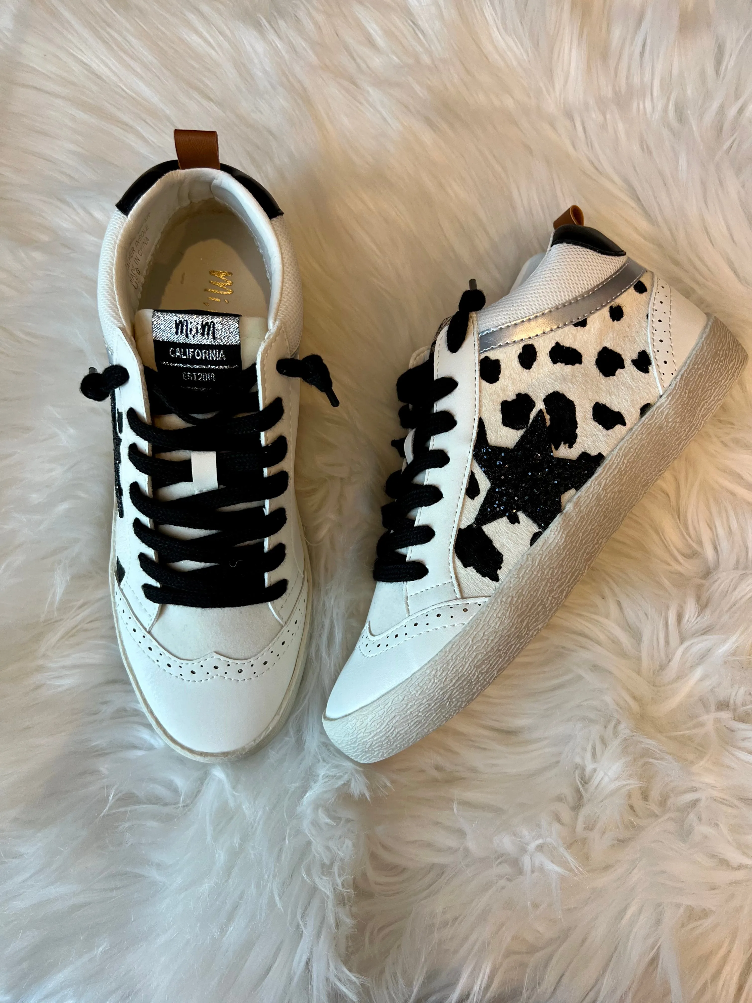 Daisy Cow Print Tennies