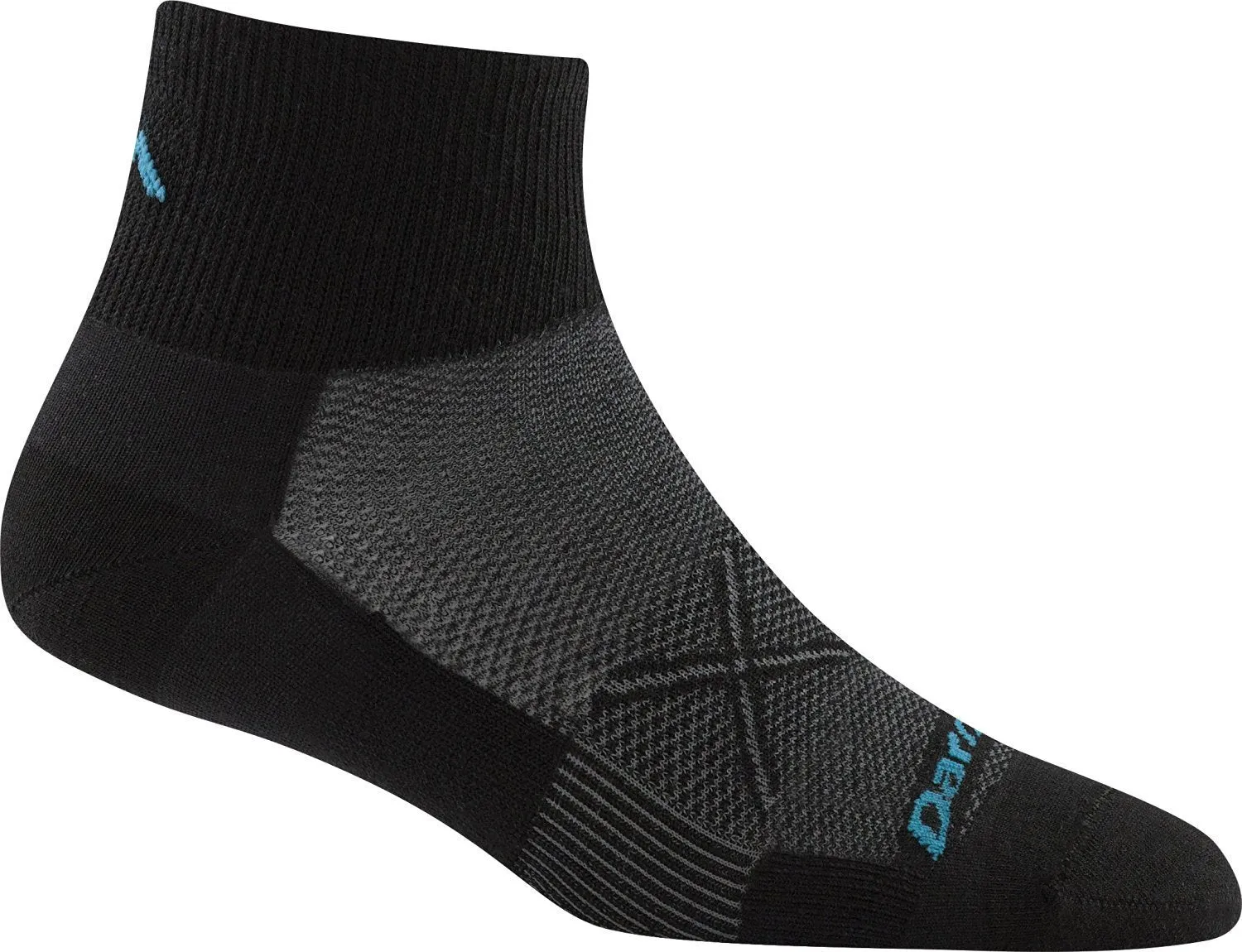 Darn Tough Womens 1761 Merino Wool 1/4 Crew Running Socks