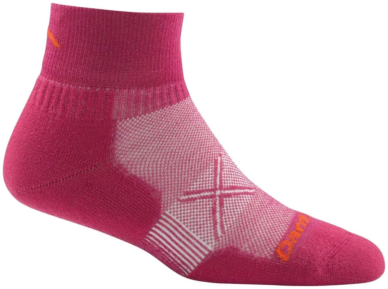 Darn Tough Womens 1761 Merino Wool 1/4 Crew Running Socks